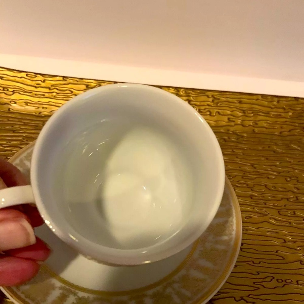 Savoy Home Gold and White Tea Cup and Saucer - Picture 2 of 9